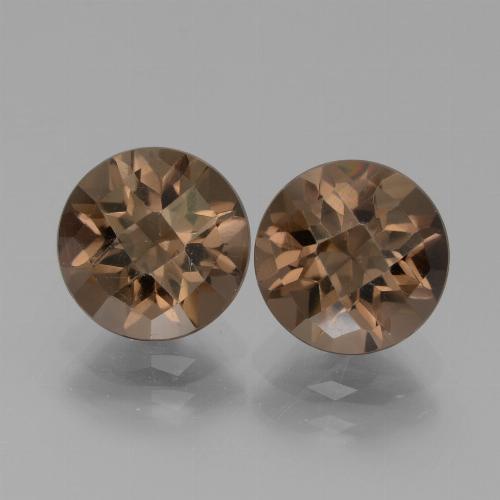 3.59캐럿 천연 갈색 스모키 쿼츠 보석, 라운드 컷, VVS-VS