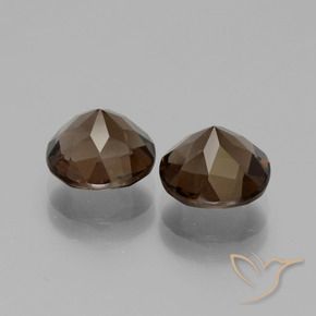 3.66캐럿 천연 히코리 브라운 스모키 쿼츠 보석, 라운드 컷, 8.03 mm, VS