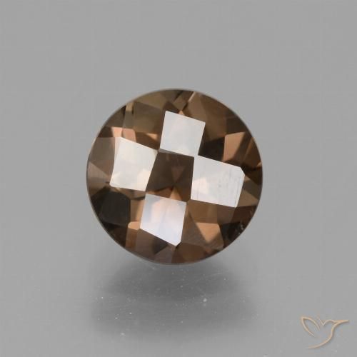1.62ct 자연스러운 갈색 스모키 쿼츠, 둥근, VVS-VS