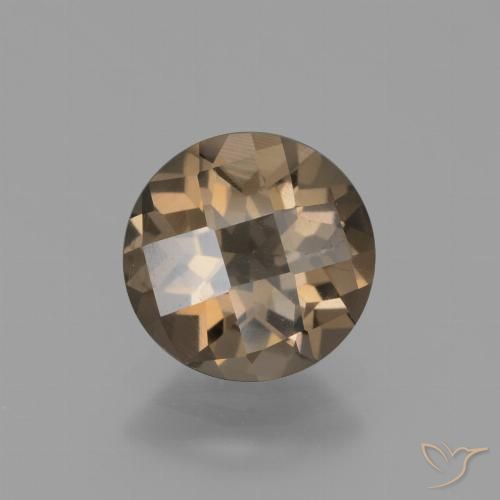 1.40ct 자연스러운 라이트 모카 스모키 쿼츠, 둥근, VS