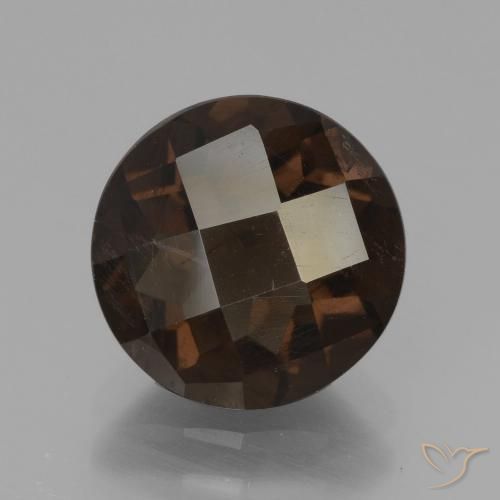 2.84ct 자연스러운 엄버 브라운 스모키 쿼츠, 둥근, VS-SI