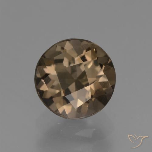 1.63ct 자연스러운 라이트 모카 스모키 쿼츠, 둥근, VVS-VS