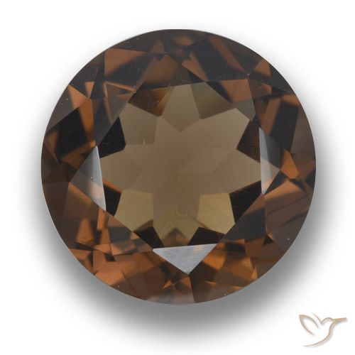 9.60ct 자연스러운 어두운 갈색 스모키 쿼츠, 둥근, VVS