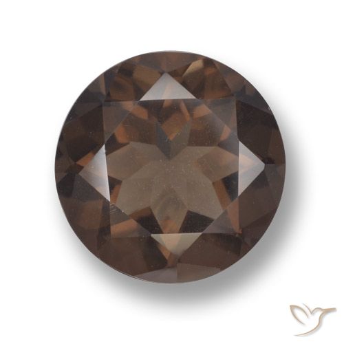 4.78ct 자연스러운 초콜릿 브라운 스모키 쿼츠, 둥근, VVS-VS