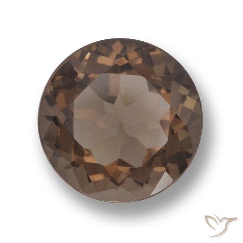 5.69ct 자연스러운 어두운 갈색 스모키 쿼츠, 둥근, VVS