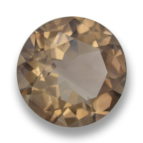 9.38캐럿 천연 라이트 모카 스모키 쿼츠, 라운드 컷, 14.88 mm, VVS