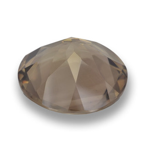 9.38캐럿 천연 라이트 모카 스모키 쿼츠, 라운드 컷, 14.88 mm, VVS