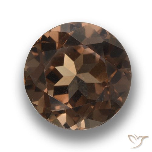 4.87ct 자연스러운 히코리 브라운 스모키 쿼츠, 둥근, VVS
