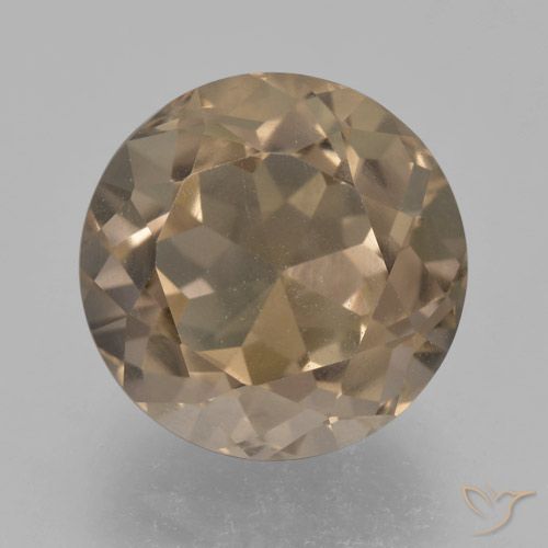 4.42ct 자연스러운 웜 브라운 스모키 쿼츠, 둥근, VVS-VS