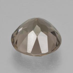 4.65캐럿 천연 미디엄 그레이시 브라운 스모키 쿼츠, 라운드 컷, 10.89 mm, VVS-VS