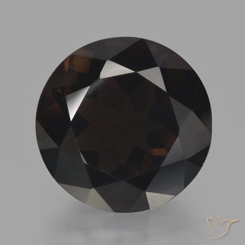 11.92ct 자연스러운 어두운 갈색 스모키 쿼츠, 둥근, VVS