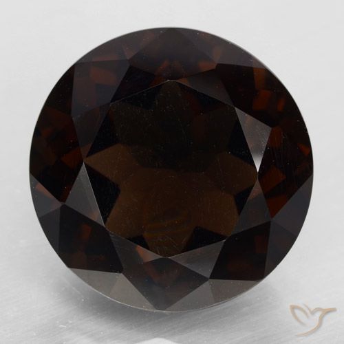 11.83ct 자연스러운 초콜릿 브라운 스모키 쿼츠, 둥근, VVS