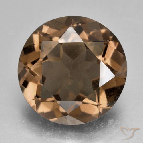 8.88ct 자연스러운 웜 브라운 스모키 쿼츠, 둥근, VS