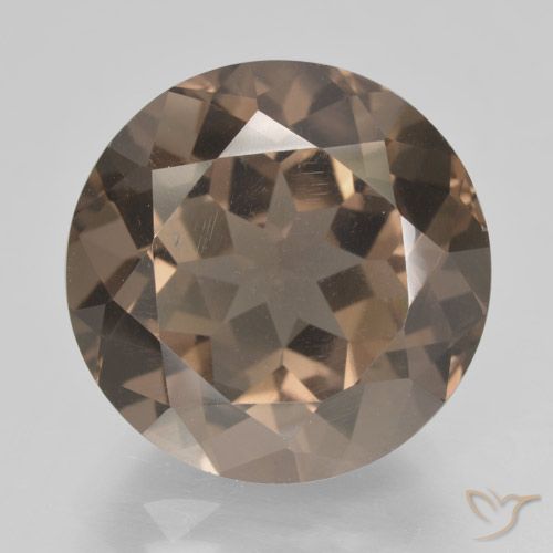 10.61ct 자연스러운 웜 브라운 스모키 쿼츠, 둥근, VS