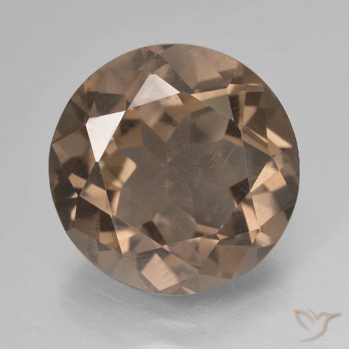 9.72ct 자연스러운 미디엄 브라운 스모키 쿼츠, 둥근, VS