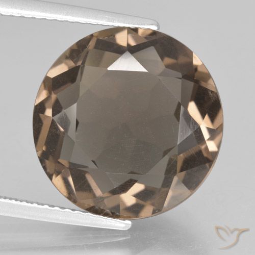 9.06ct 자연스러운 웜 브라운 스모키 쿼츠, 둥근, VS