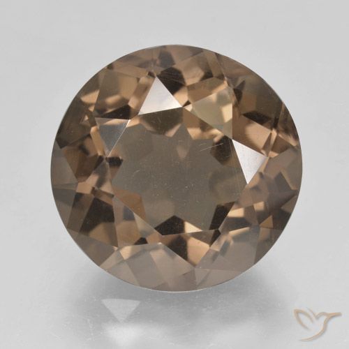 9.80ct 자연스러운 미디엄 브라운 스모키 쿼츠, 둥근, VS