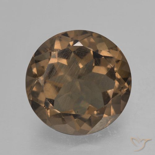 4.01ct 자연스러운 진저브라운 스모키 쿼츠, 둥근, VVS-VS