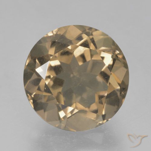 5.05ct 자연스러운 우드 브라운 스모키 쿼츠, 둥근, VS