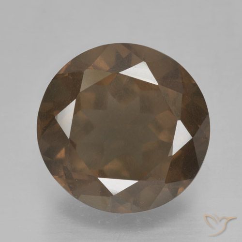 5.24ct 자연스러운 미디엄 브라운 스모키 쿼츠, 둥근, VS