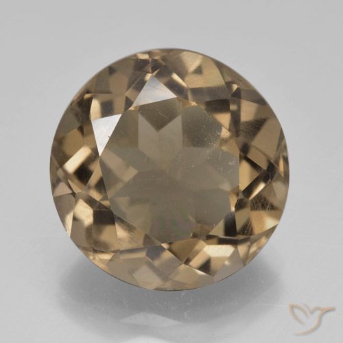 5.85ct 자연스러운 라이트 모카 스모키 쿼츠, 둥근, VS
