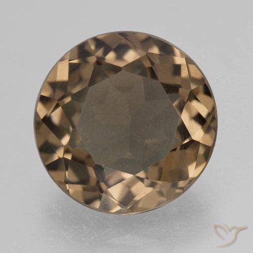 5.52ct 자연스러운 라이트 모카 스모키 쿼츠, 둥근, VS