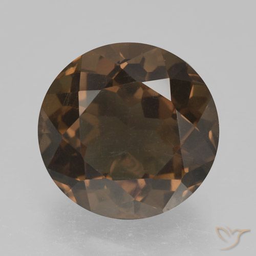 4.60ct 자연스러운 히코리 브라운 스모키 쿼츠, 둥근, VVS-VS