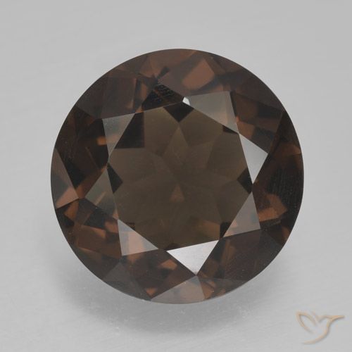 4.76ct 자연스러운 히코리 브라운 스모키 쿼츠, 둥근, VVS-VS
