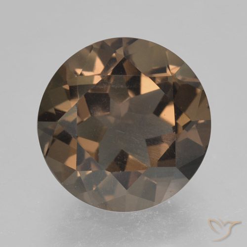 4.08ct 자연스러운 진저브라운 스모키 쿼츠, 둥근, VVS-VS