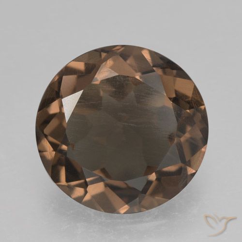 4.56ct 자연스러운 진저브라운 스모키 쿼츠, 둥근, VS