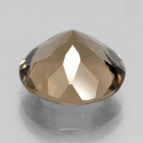 4.11캐럿 천연 브라운 스모키 쿼츠, 라운드 컷, 10.95 mm, VS
