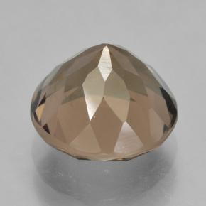 5.19캐럿 천연 브라운 스모키 쿼츠, 라운드 컷, 11.01 mm, VVS-VS