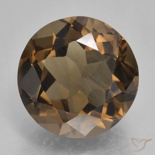 5.84ct 자연스러운 진저브라운 스모키 쿼츠, 둥근, VVS-VS