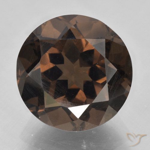 5.56ct 자연스러운 적갈색 스모키 쿼츠, 둥근, VVS-VS