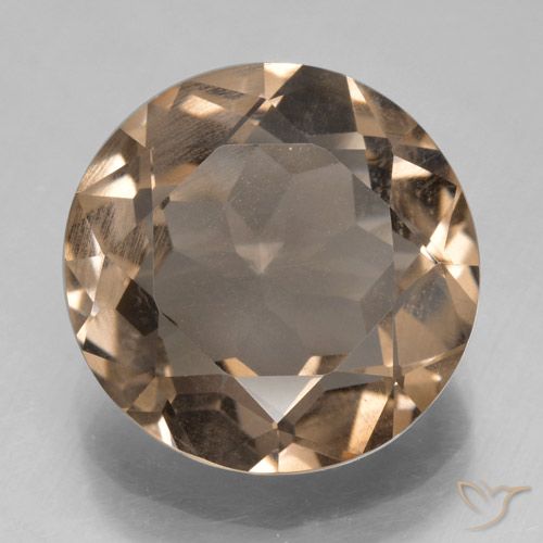 5.67ct 자연스러운 미디엄 브라운 스모키 쿼츠, 둥근, VS