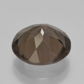 3.44캐럿 천연 브라운 스모키 쿼츠, 라운드 컷, 10.42 mm, VVS-VS