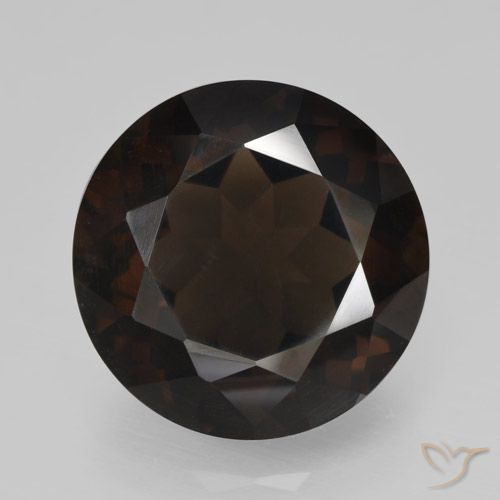 11.84ct 자연스러운 초콜릿 브라운 스모키 쿼츠, 둥근, VVS