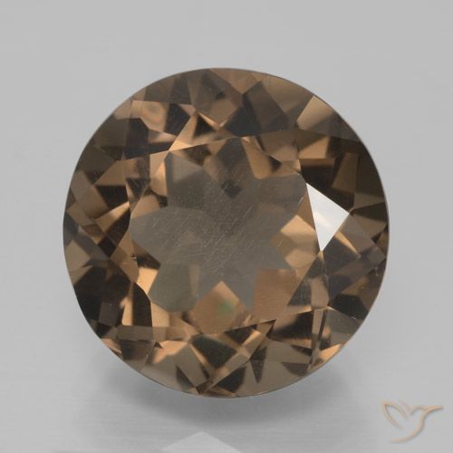8.14ct 자연스러운 진저브라운 스모키 쿼츠, 둥근, VVS-VS