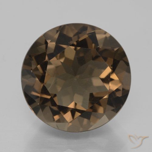7.67ct 자연스러운 웜 브라운 스모키 쿼츠, 둥근, VVS-VS