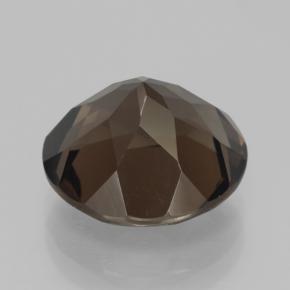 7.28캐럿 천연 미디엄 브라운 스모키 쿼츠, 라운드 컷, 12.75 mm, VVS-VS