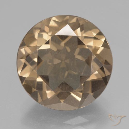 6.75ct 자연스러운 밝은 갈색 스모키 쿼츠, 둥근, VVS-VS