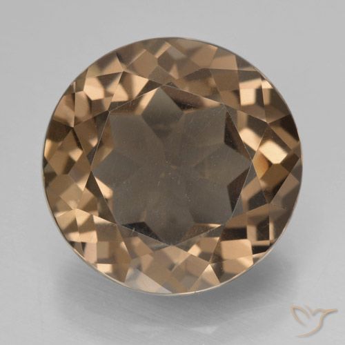 7.18ct 자연스러운 진저브라운 스모키 쿼츠, 둥근, VVS-VS