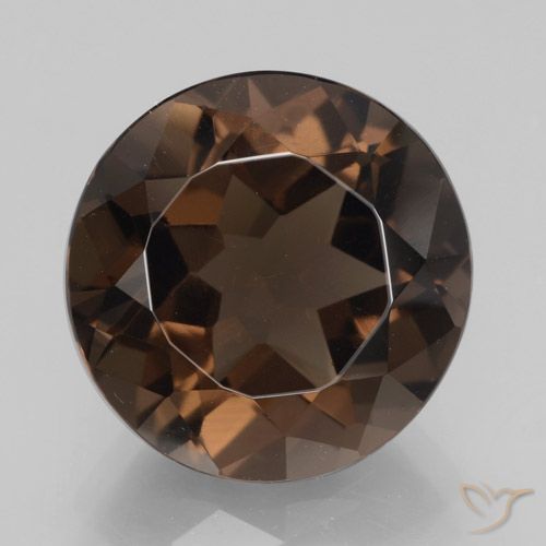 7.05ct 자연스러운 히코리 브라운 스모키 쿼츠, 둥근, VVS-VS