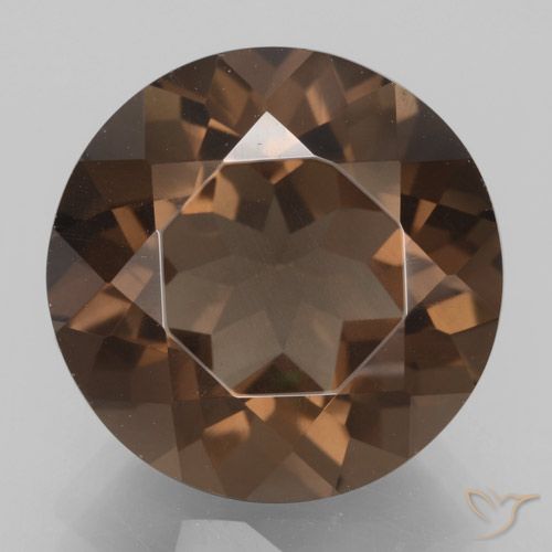 8.95ct 자연스러운 히코리 브라운 스모키 쿼츠, 둥근, VS