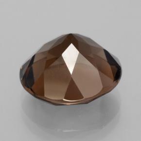 6.96캐럿 천연 브라운 스모키 쿼츠, 라운드 컷, 12.83 mm, VVS-VS