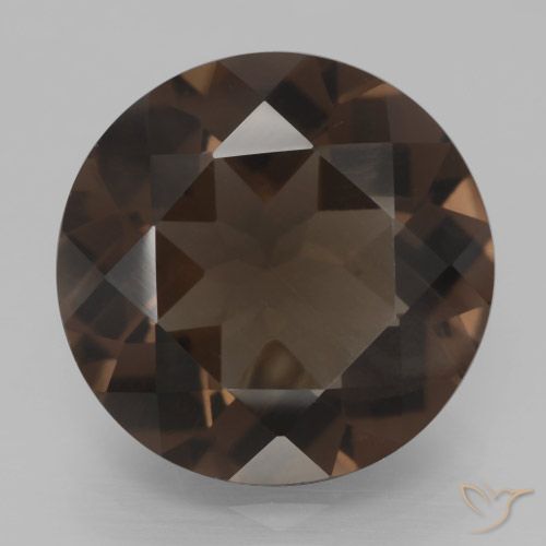 7.20ct 자연스러운 엄버 브라운 스모키 쿼츠, 둥근, VVS-VS