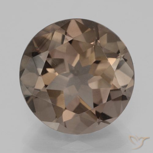7.83ct 자연스러운 미디엄 브라운 스모키 쿼츠, 둥근, VVS-VS