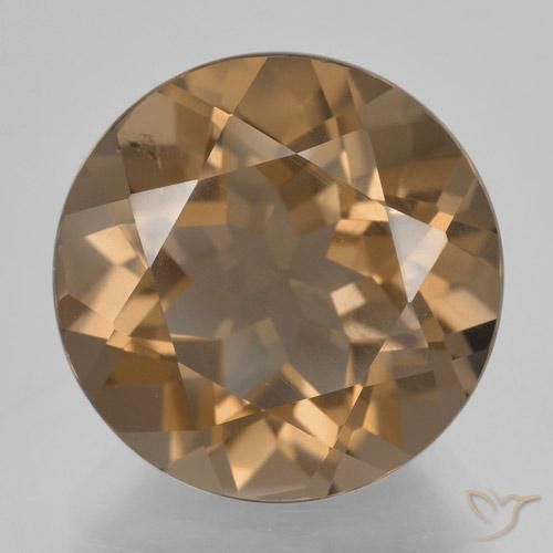 8.72ct 자연스러운 연한 갈색 스모키 쿼츠, 둥근, VS