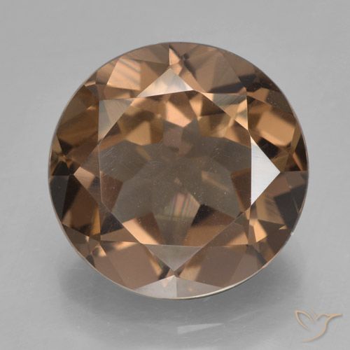 6.62ct 자연스러운 웜 브라운 스모키 쿼츠, 둥근, VS