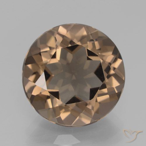 8.47ct 자연스러운 미디엄 브라운 스모키 쿼츠, 둥근, VVS-VS